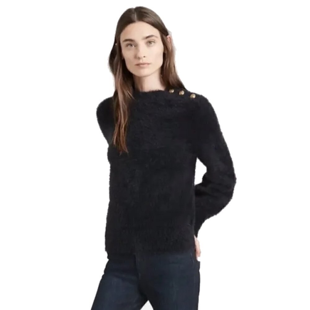 🆕 BANANA REPUBLIC FUZZY PUFF-SLEEVE SWEATER SIZE LARGE
